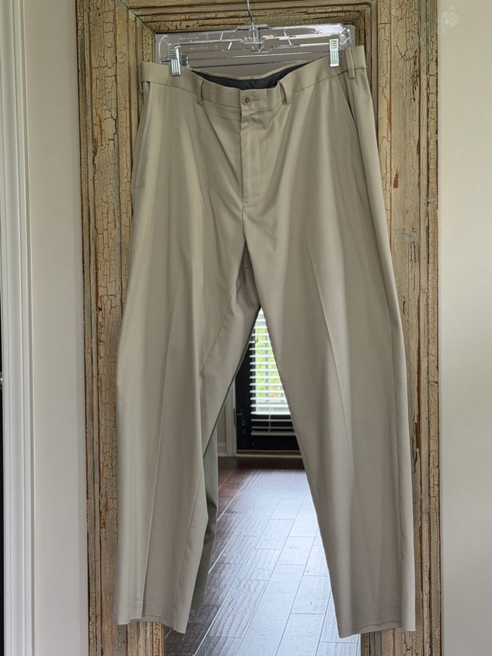 Haggar Men's Khaki Dress Pants - Classic Straight Leg